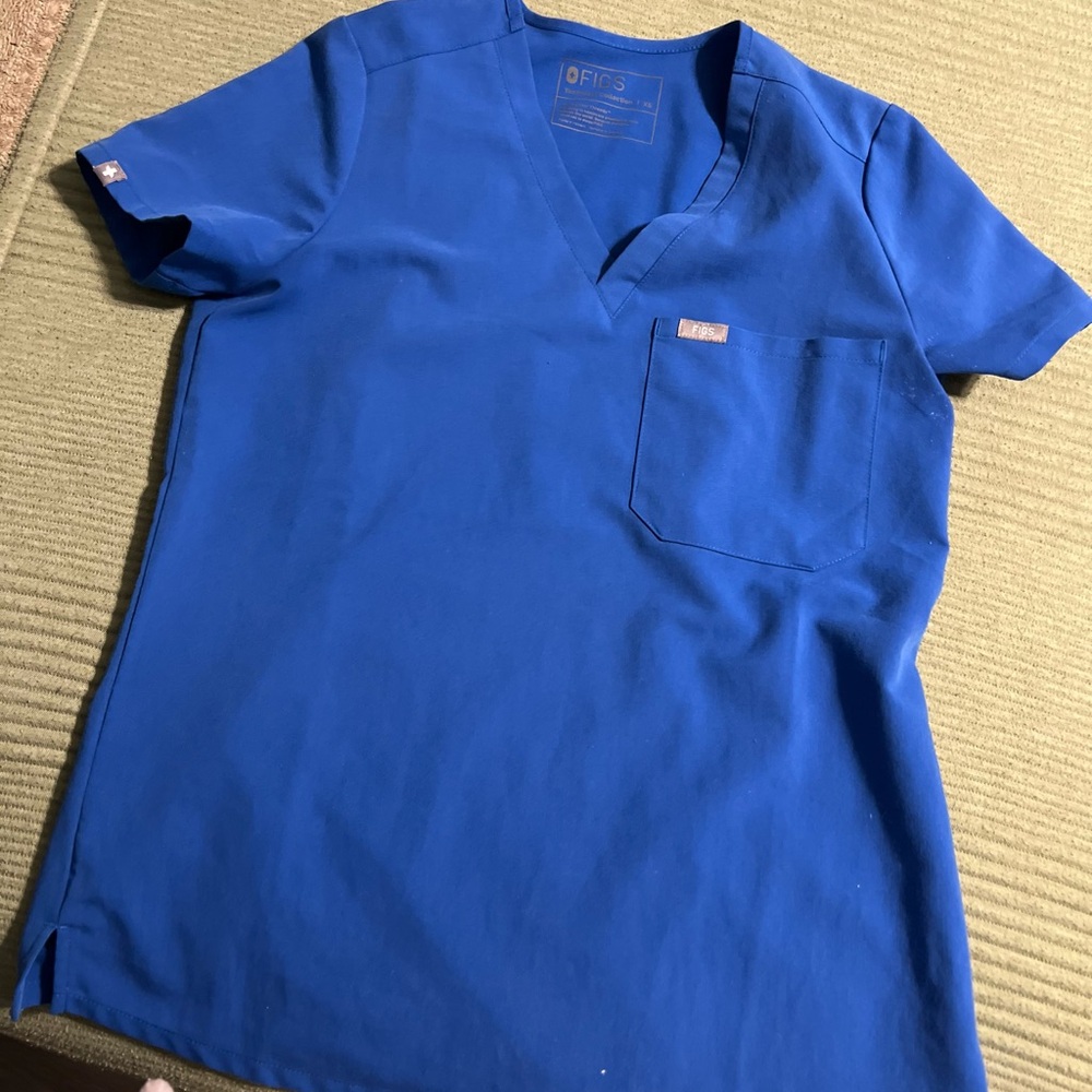 Royal blue fig scrubs set